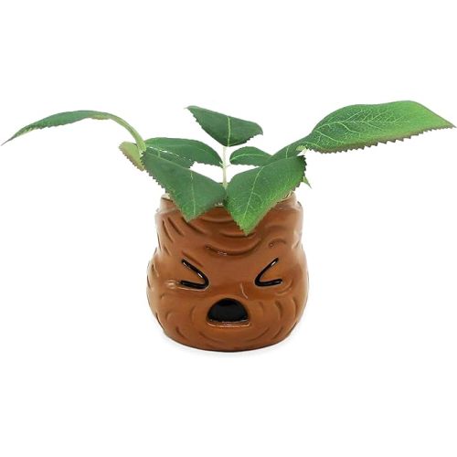 Silver Buffalo Harry Potter Mandrake Face Decorative Artificial Faux Greenery Plant in Ceramic