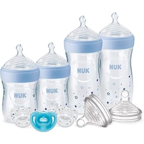 NUK Simply Natural Baby Bottles with SafeTemp Gift Set - Includes 4 Bottles