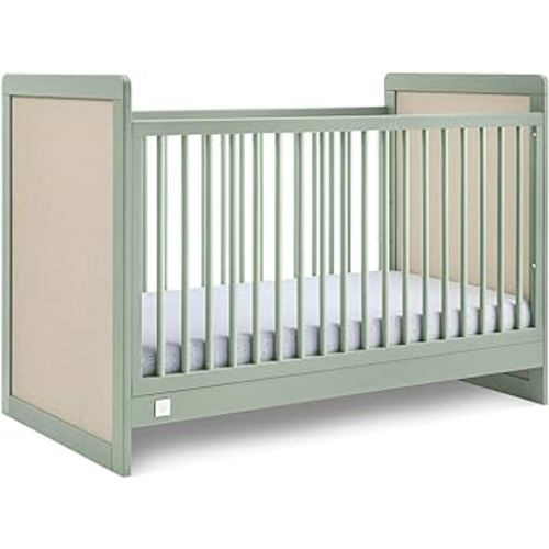 babyGap Liam 4-in-1 Convertible Crib by Delta Children - Greenguard Gold Certified - Converts to Toddler Bed, Daybed, Sofa - 3 Adjustable Heights - Easy to Assemble Wooden Crib, Sage Green/Natural