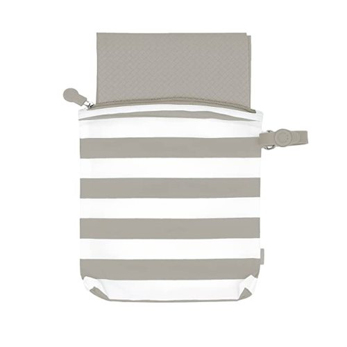 Ubbi On-The-Go Folding Changing Baby Mat with Carrying Bag, Soft and Comfortable Diaper Bag Accessory Must Have for Newborns, Easy to Clean, Portable Changing Pad, Taupe - Taupe Changing Mat & Bag