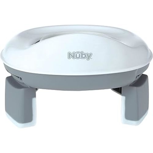 Nuby On-the-Go Portable Potty Seat - Collapsible Travel Toilet Seat for Boys and Girls 18+ Months - Includes Storage Bag and Disposable Liners - Toddler Potty Training Toilet