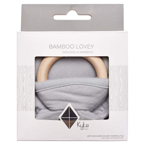 Lovey in Storm with Removable Wooden Teething Ring