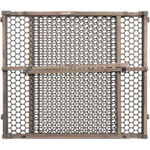 Vintage Grey Wood Doorway Security Baby Gate