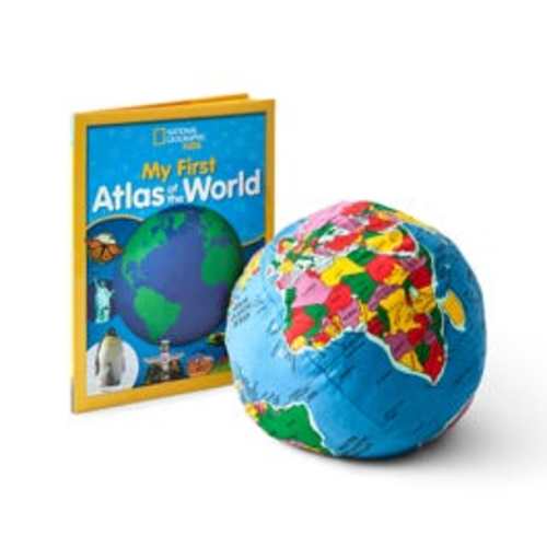 National Geographic Kids My First Atlas of the World and Hugg-A-Planet Globe Set | The Met Store