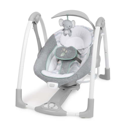 Ingenuity 2-in-1 Portable Baby Swing & Infant Seat with Vibrations, Music, USB - Unisex