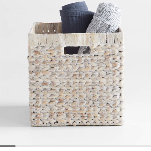 Homespun Washed Wicker Shelf Storage Bin by Leanne Ford, Set of 4