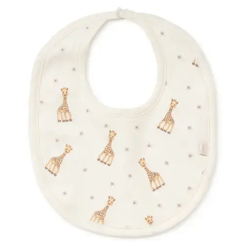 Sophie la girafe Ecru Print Bib
