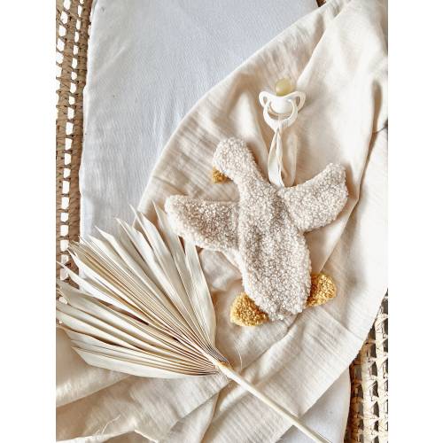 Little goose dummy comforter, dummy comforter, Teddy fleece, paci holder
