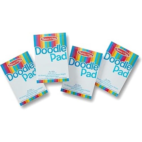 Melissa & Doug Drawing Paper Pad (6 x 9 inches) - 50 Sheets, 4-Pack Kids Drawing Paper, Coloring Pad for Kids