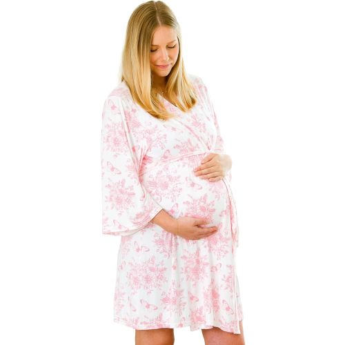 RuffleButts SoftSnooze™ Viscose from Bamboo Women's One Size Maternity Robe