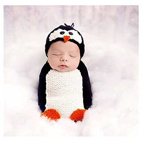 Unisex Newborn Baby Photography Props Cute Penguin Sleeping Bag Halloween Costume (Penguin)