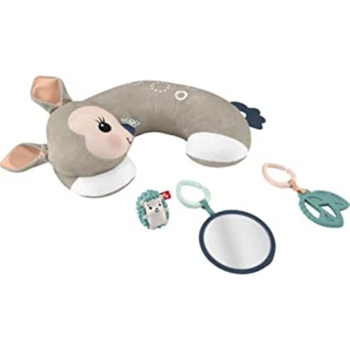 Fisher-Price Baby Tummy Time Fawn Wedge with 3 Sensory Baby Toys for Newborns (Amazon Exclusive)