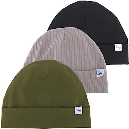 Jersey Beanie Hat for Newborn Baby Boys Girls Silky Satin Lined Hats Bonnet Toddler Infant Little Kids Beanies Caps