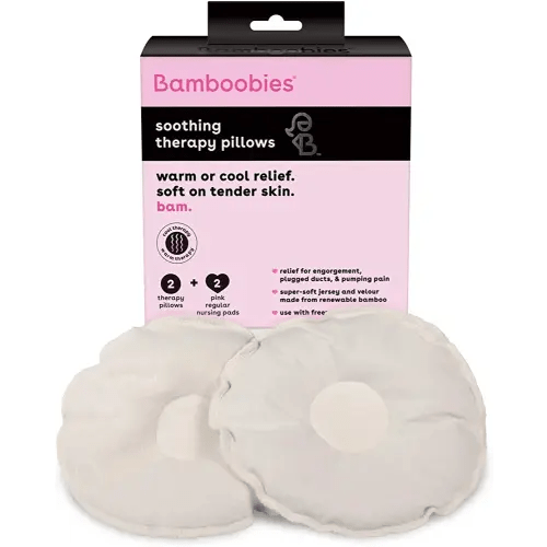 Bamboobies Women’s Soothing Nursing Pillows, Natural, Heating Pad or Cold Compress for Breastfeeding, Made in the USA