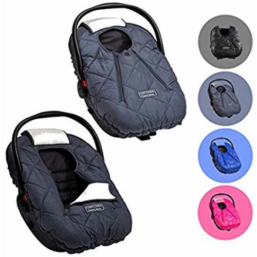 Cozy Cover Premium Infant Car Seat Cover (Charcoal) with Polar Fleece - The Industry Leading Infant Carrier Cover Trusted by Over 6 Million Moms for Keeping Your Baby Warm