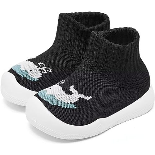 Eashi Baby Boy Girl Non-Skid Indoor Infant Walking Shoes Breathable Warm Elastic Sock Shoes with Memory Sole Protect Toes Outdoor Sneakers