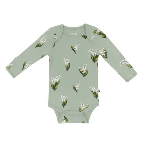 Long Sleeve Bodysuit in Thyme Lily | 6-12 mo