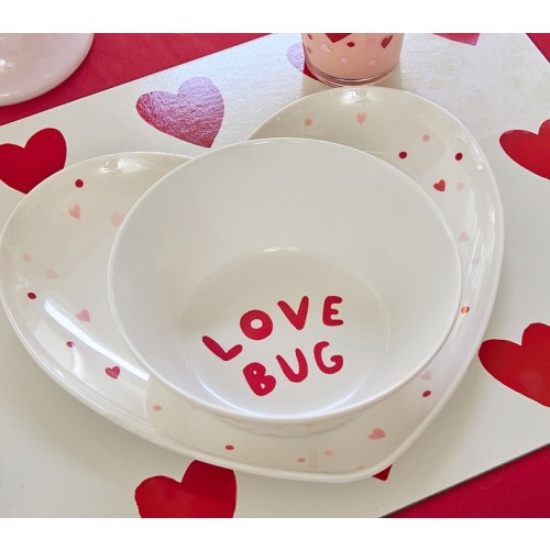 Love Bug Hearts Melamine Bowl