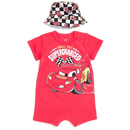 Disney Newborn Baby Boys Romper and and Bucket Sun Hat 0-3 Months