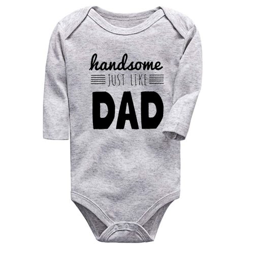 shlrzy Handsome just Like dad Newborn Baby boy Clothes Unisex Funny Baby Bodysuits for Girls