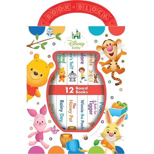 Disney Baby: Winnie the Pooh - My First Library - 12 Board Book Set - First Words, Counting, and More! - PI Kids Board book – Sound Book, August 7, 2018