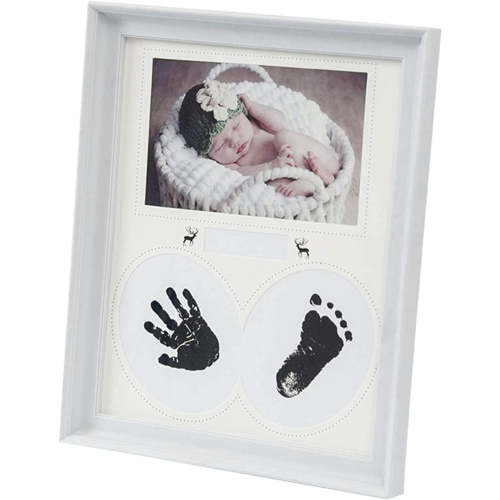 Hand and Footprint Kit, New Born Girls Gift, Registry for , Gender Reveal Gifts, Footprint Kit, Gifts for New Mom, Newborn Gifts, Keepsake, White, 11x9.1x0.6 Inch