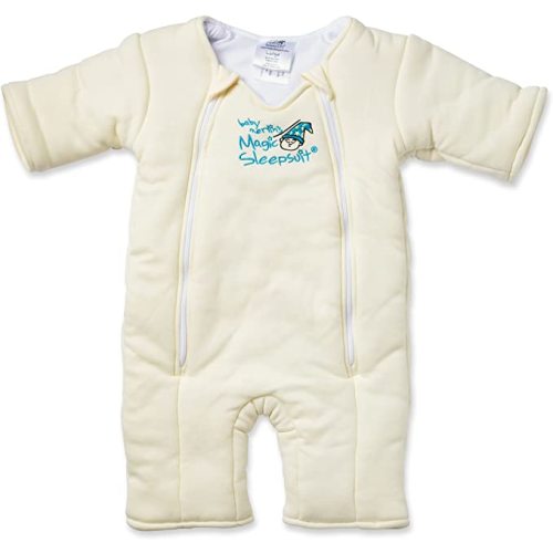 Baby Merlin's Cotton Magic Sleepsuit - 3-6 Months - Cream