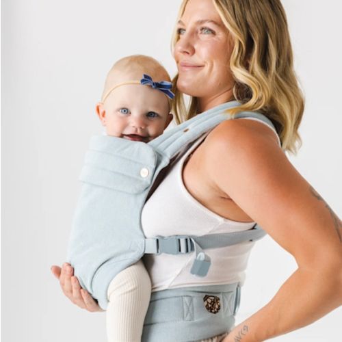 MABĒ The Monarch Baby Buckle Carrier - Dream Wash Denim