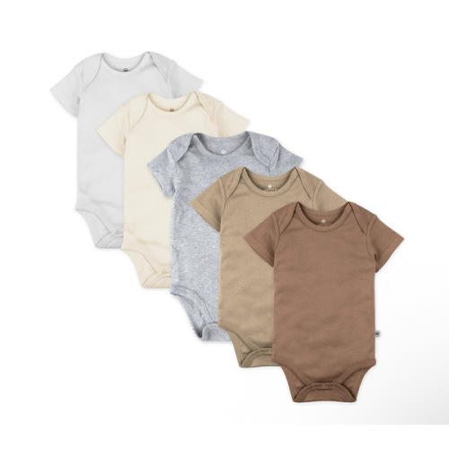 5-Pack Organic Cotton Short Sleeve Bodysuits | Honest Baby Clothing