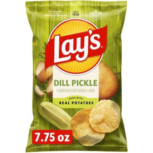 Lay's Dill Pickle Flavored Potato Chips - 7.75oz: No Artificial Flavors, No Preservatives