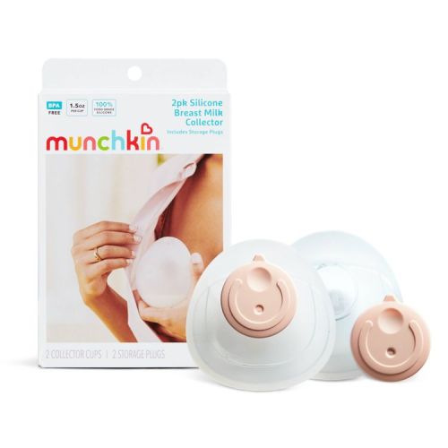 Munchkin Silicone Breast Milk Collector Cup with Storage Plug - 2pk