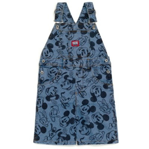 Disney Mickey Mouse Goofy Donald Duck Infant Baby Boys Denim Short Overalls Shortall 12 Months