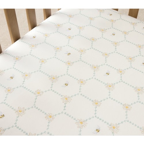 Bella Bee Honeycomb Organic Crib Fitted Sheet