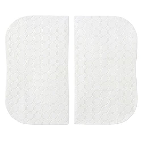 HALO Bassinest Twin Sleeper Waterproof Mattress Pads - 2-Pack, White