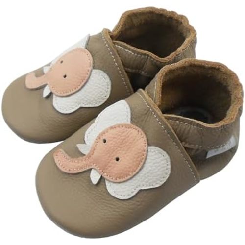 Baby Shoes Leather Moccasins Baby Girls Boys Slippers-Soft Sole Non-Skid Lightweight Infant Toddler First Walking Shoes