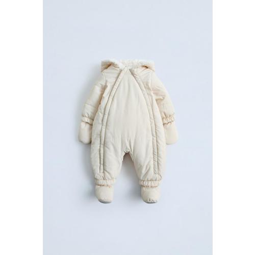 NYLON FLEECE BODYSUIT - Beige | ZARA United States