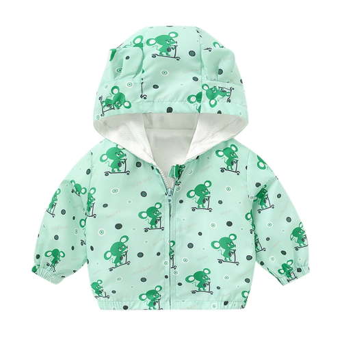 Toddler Winter Coat Cute Animal Printed Solid Color Lightweight Coat Windbreaker Casual Outerwear for Kids Baby Boys Winter Warm Outwear Jacket Coat 6-12 Months