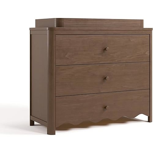 Storkcraft Casablanca 3 Drawer Chest with Removable Changing Topper (Hazelnut) – GREENGUARD Gold Certified Wood Dresser for Baby & Kids, Interlocking Drawer System for Safety