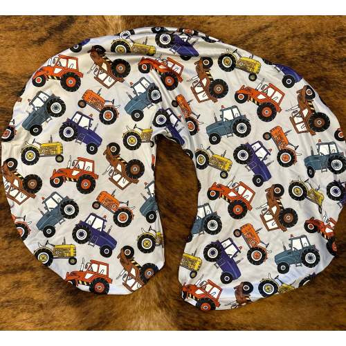 Little tractor baby boppy pillow cover