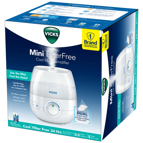 Vicks Mini Filter Free Cool Mist Humidifier, VUL525