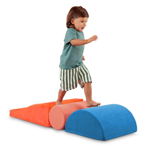 Battat Squishy Stack Rollers 3 Foam Multicolor Play Shapes, Toddler and Preschool Toys