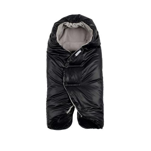 7AM Baby Car Seat Blanket - Multifunctional Car Seat Cover for Toddlers, Winter Stroller & Swaddle Blanket, Micro-Fleece & Plush Lined Warm Carseat Cover | (Black Quilted, Small 0-6M)