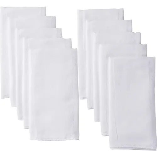 Gerber Unisex Baby Boys Girls Birdseye Prefold Cloth Diapers Multipack White 3-Ply 10 Pack