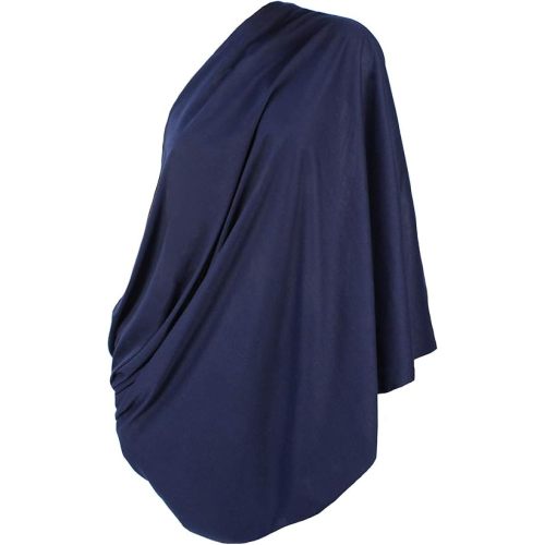 LK Baby Infinity Nursing Scarf Breastfeeding Cover Ultra Soft Premium Jersey Polyester- 100% AZO free and Safe for Baby (Navy Blue)