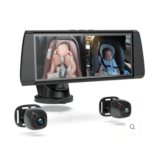 Rexing BC300 Dual Channel Baby Car Camera 1080p HD, IR Night Vision & Split-Screen Display