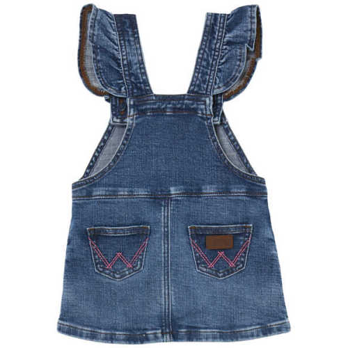 Wrangler Infant Girls' Phoebe Dark Wash Denim Skirtall  | Boot Barn