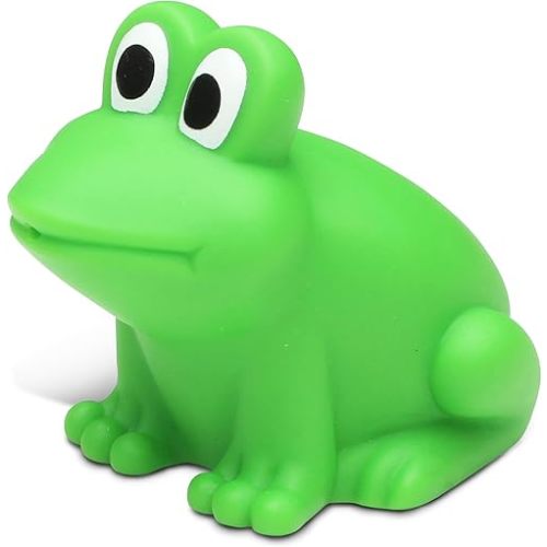 DolliBu Frog Bath Buddy Squirter - Floating Green Frog Rubber Bath Toy, Fun Water Squirting Bathtime Play for Toddlers, Cute & Soft Animal Toy for The Bathtub, Beach & Pool for Girls & Boys - 3 Inch