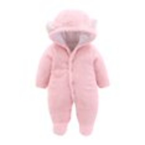 XFHLMJFF Bear Ears Jumpsuit Hooded for Winter Outwear Girls Boys Long Sleeve Solid Color Warm Coat Cute Baby Onesies for 9-12 Months