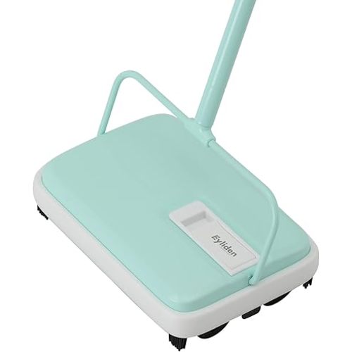 Eyliden Carpet Sweeper, Mini Size Lightweight Hand Push Carpet Sweepers - No Noise, Non-Electric - Easy Manual Sweeping, Automatic Compact Broom Only for Carpet Cleaning