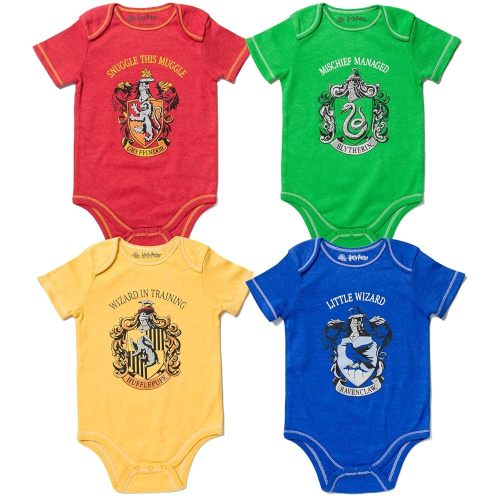 Harry Potter Baby 4 Pack Bodysuits Newborn to Infant